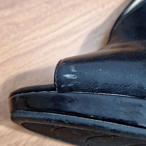 Bandolino Mirabella Womens Open Toe Heel Sling Back Black Evening Shoes 8 - Picture 4 of 5